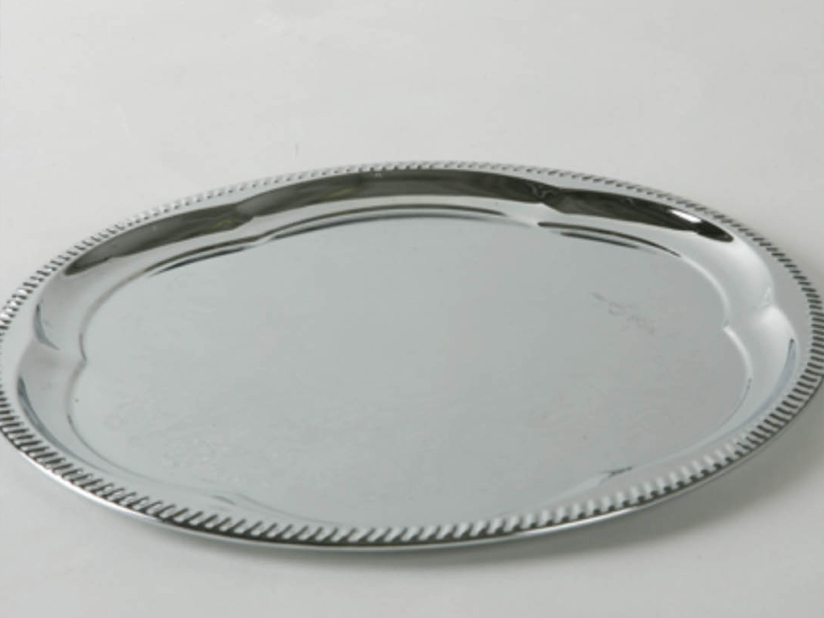 RUNDES SILBERTABLETT